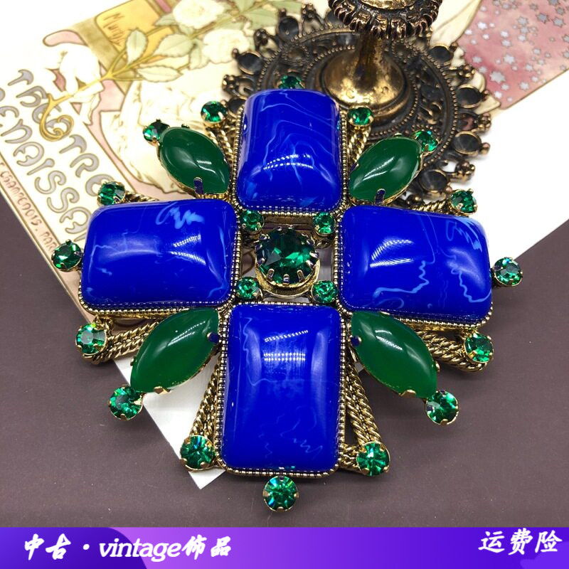 复古风时尚设计胸花做旧金优雅气