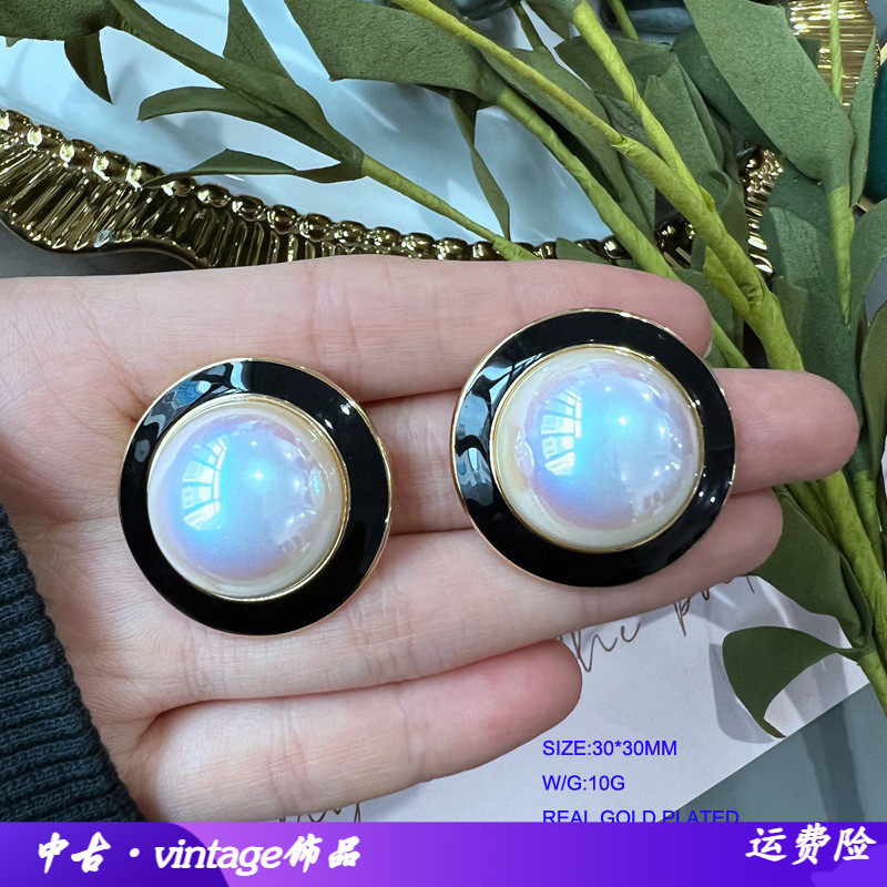 欧玛拉日韩西洋中古镀真金经耳钉