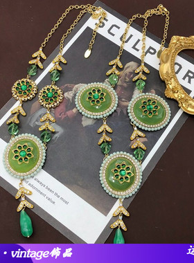 欧美百搭饰品复古高级设计项链镀