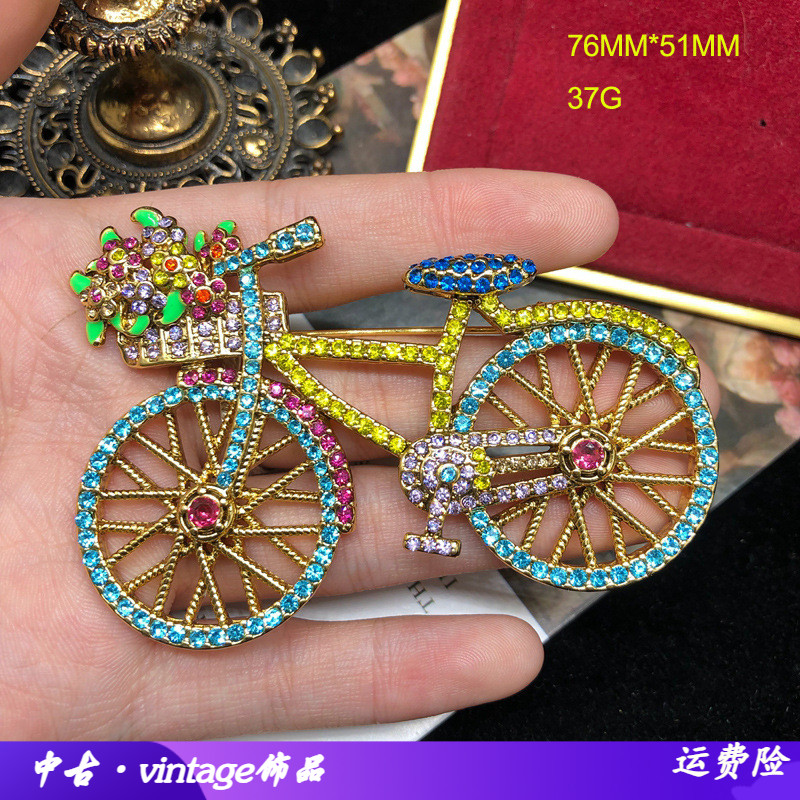 复古创意设计个性时尚自行车花蓝