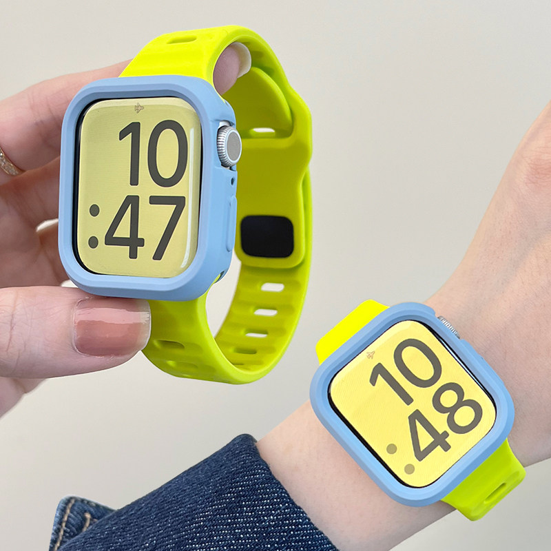 JUNMI适用苹果手表表带iwatch液态硅胶款表带apple watch987654321se代保护壳TPU软壳男女款通用运动透气表带高性价比高么？