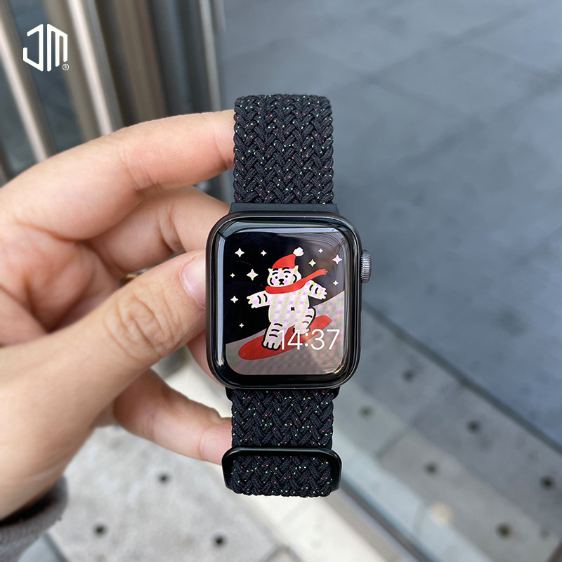 JUNMI适用applewatch987表带iwatch se手表尼龙编织腕带45mm苹果6/5/4代iwatch5个性3/2/1星空色表带男女款潮怎么看?