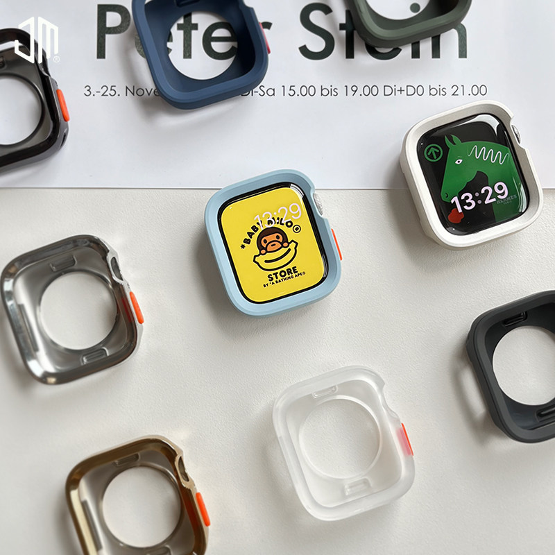 JUNMI适用于苹果手表iwatch s8/9手表保护壳applewatch7654se代防摔软壳半包41/45mm男女款个性耐磨边框壳怎么看?