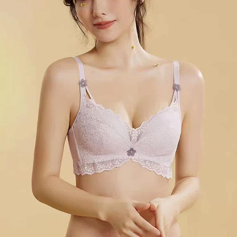 莲娜姬小清新文胸蚕丝无钢圈中厚