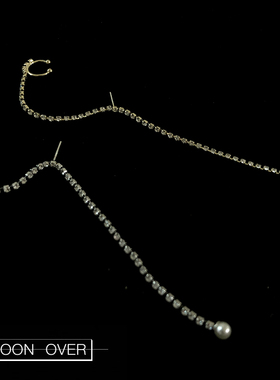 MOON OVER S925银针简约气质长款耳钉耳骨夹冷淡