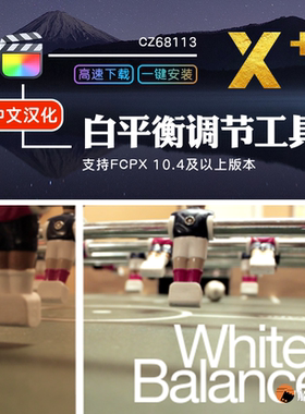 FCPX插件视频修正白平衡调色校准调节工具苹果FinalCut效果支持m1