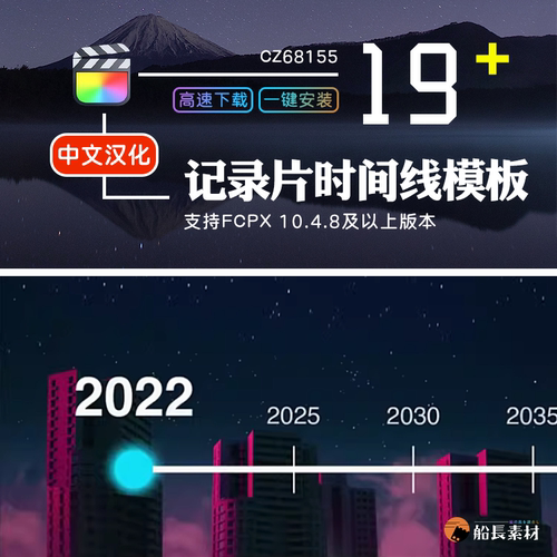 FCPX年份时间线标记历程纪录片发展动态模板FinalCut中文插件m1