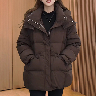爆款 新款 洋气棉袄宽松保暖厚外套 今年流行羽绒棉服女2025冬季 时尚