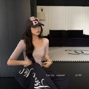 26105 小衫 Liu 26年夏上新简约纯色休闲中袖