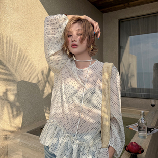 小清新波点宽松小衫 71627 26年春款 OPEN