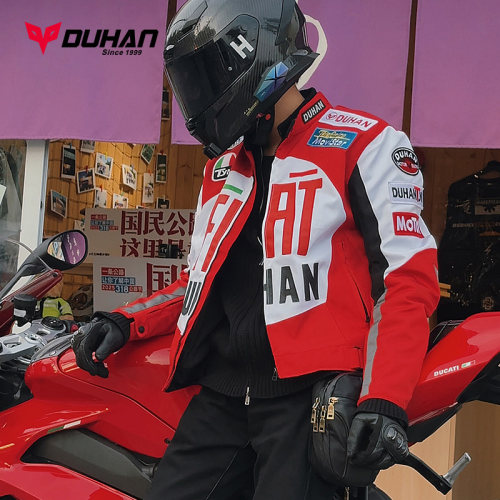 杜汉duhan摩托车骑行服男女四季防摔透气夹克保暖赛车骑士机车服