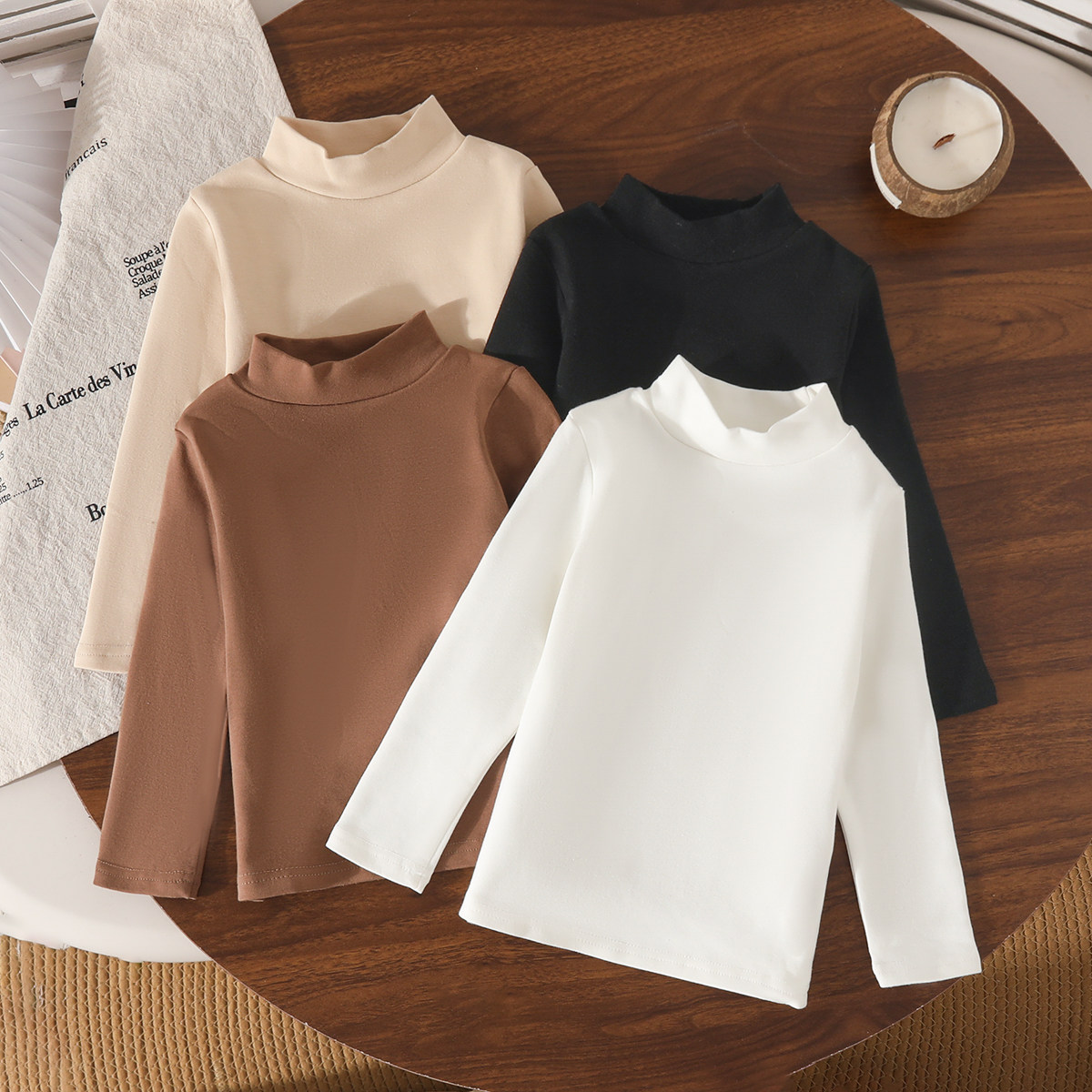 儿童打底衫秋冬款宝宝女童半高领长袖男童纯色加厚保暖T恤衫上衣,童装/婴儿装/亲子装,家居服上装,淘宝优惠券,粉丝福利购,淘宝优惠卷