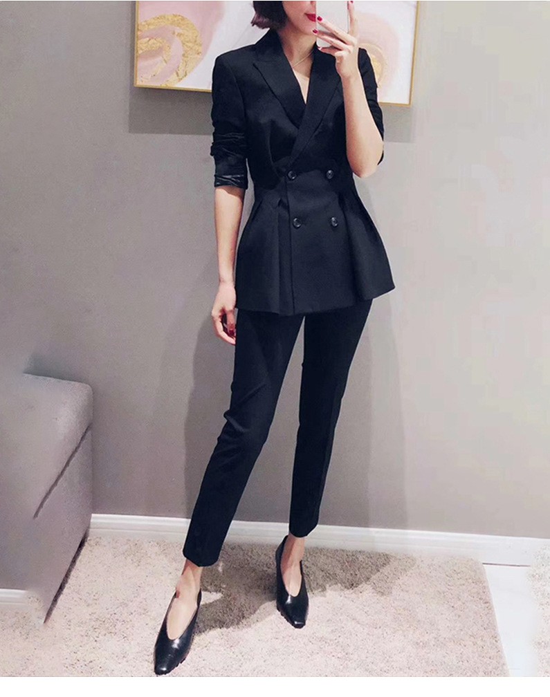 大码女装2023春季新款西装外套胖mm洋气显瘦职业气质套装两件套女
