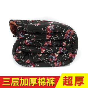 百搭外穿老人家居裤 7080岁奶奶加厚驼绒棉裤 女冬季 老太太碎花睡裤