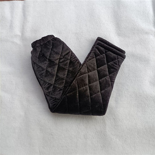 子女老太太东北保暖睡裤 冬季 老人加绒加厚珊瑚绒夹棉裤 棉裤 奶奶装