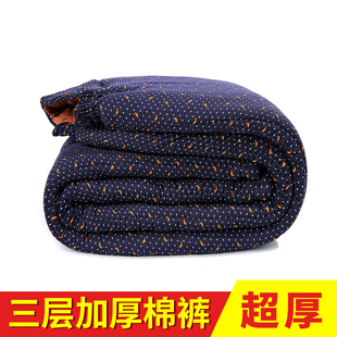 高腰妈妈东北保暖居家裤 7080岁婆婆加厚棉裤 女冬季 老年人驼绒睡裤