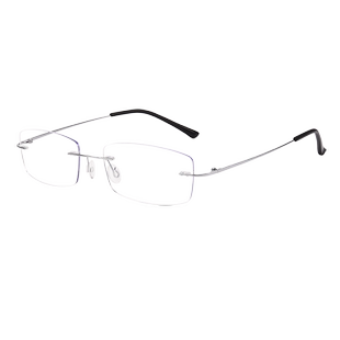 文咏珊不眠日同款无边框眼镜近视女可配度数防蓝光辐射钛架超轻男