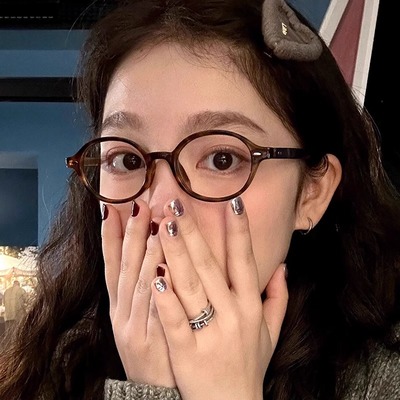 复古玳瑁书呆子眼镜超轻素颜框