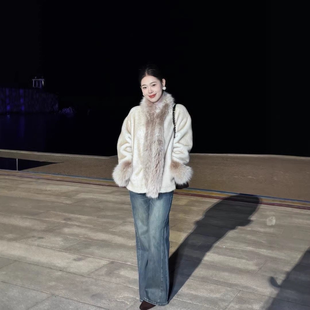 2026新款皮草外套女短款年轻时尚百搭水貂毛皮草外套,女装/女士精品,皮草,淘宝优惠券,粉丝福利购,淘宝优惠卷
