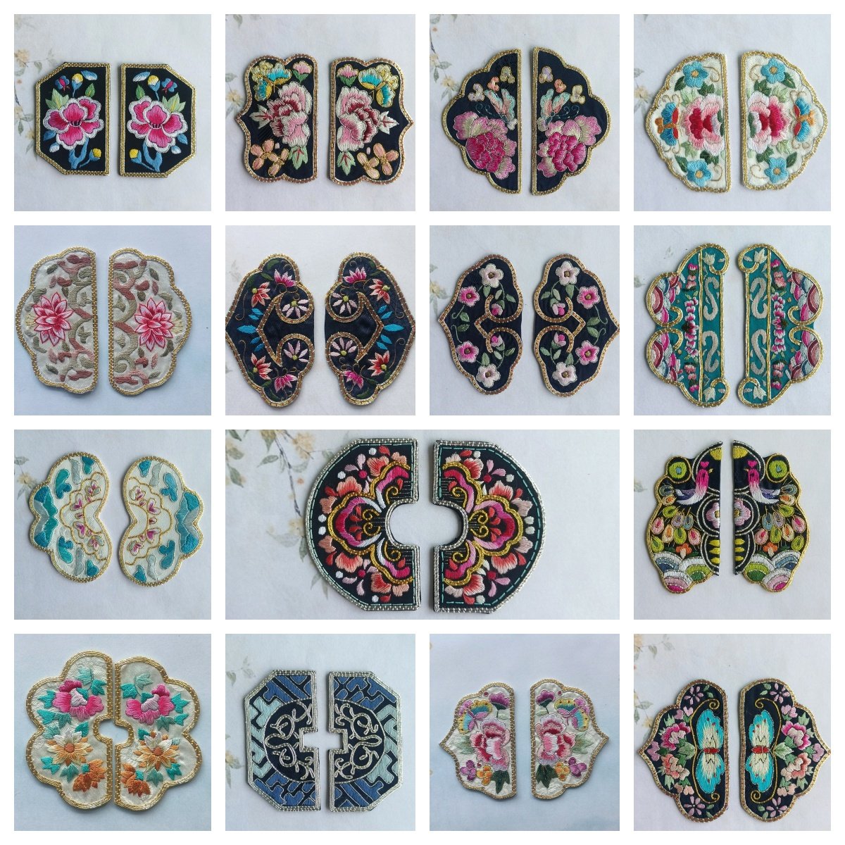 苏绣贴花刺绣绣布刺绣贴绣花贴香囊吊坠补丁贴