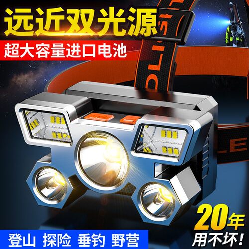 LED头灯强光感应矿灯充电远射
