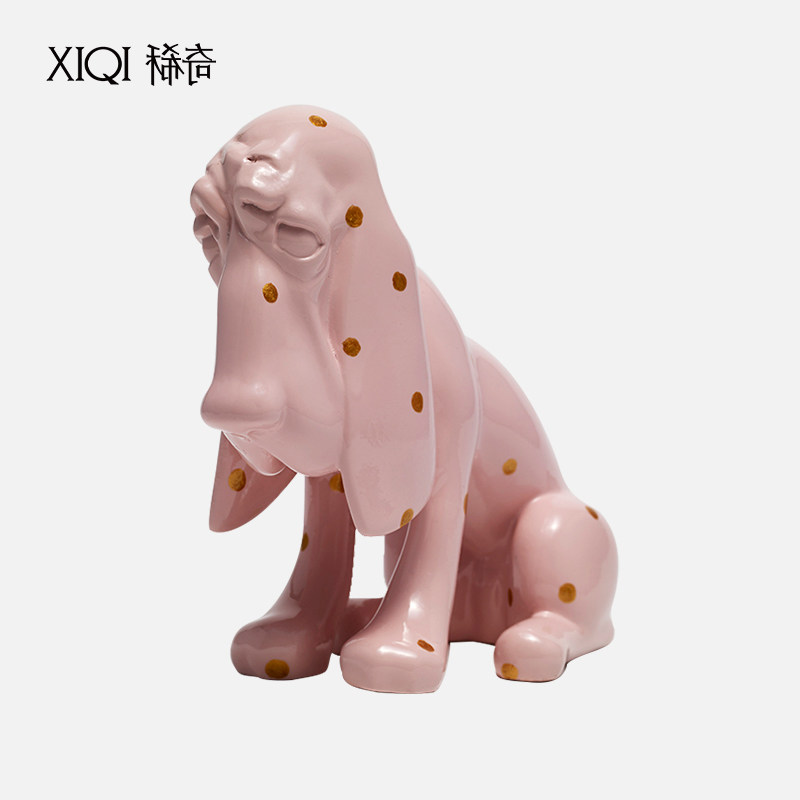 稀奇艺术品向京《旺旺旺》现代简约mini雕塑办公桌属相创意摆件