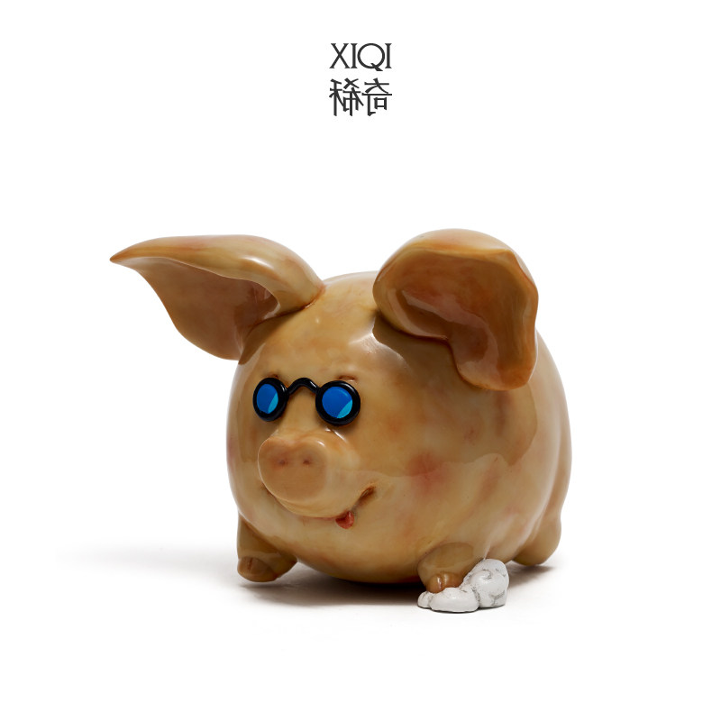 稀奇艺术《稀奇猪》瞿广慈创意桌面摆件简约饰品现代雕塑生肖礼物,家居饰品,装饰摆件,淘宝优惠券,粉丝福利购,淘宝优惠卷