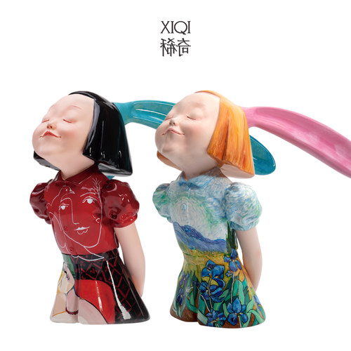 稀奇艺术向京《我看到了幸福》收藏级限量版雕塑高档轻奢新婚礼物