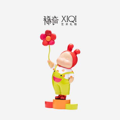 稀奇艺术小红花桌面摆件