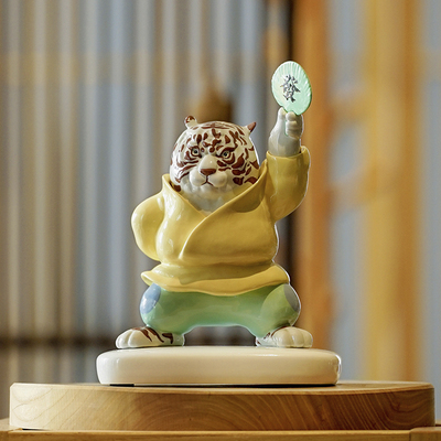 稀奇艺术《虎虎生风》迷你猛虎家居玄关创意雕塑桌面摆件礼物