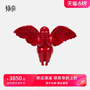 多巴胺手工玻璃钢天使摆件家居饰品结婚礼物 稀奇艺术 彩虹天使