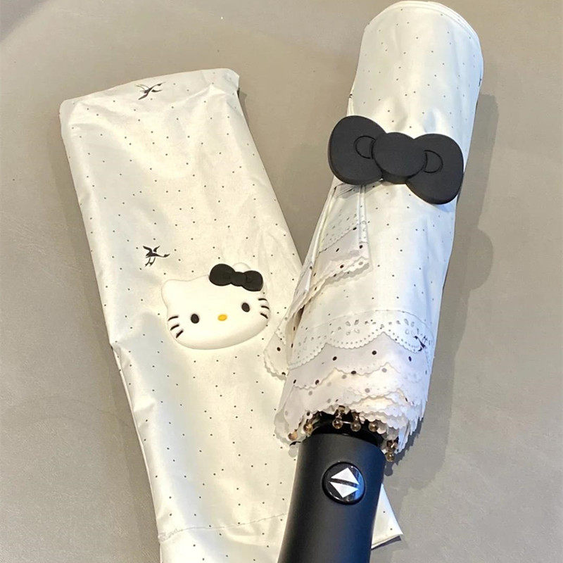 花边蕾丝波点雨伞黑胶防晒防紫外线遮阳伞晴雨两用高颜值太阳伞女