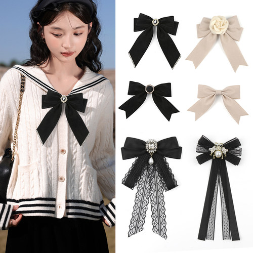 山茶花领结女法式领花蝴蝶结