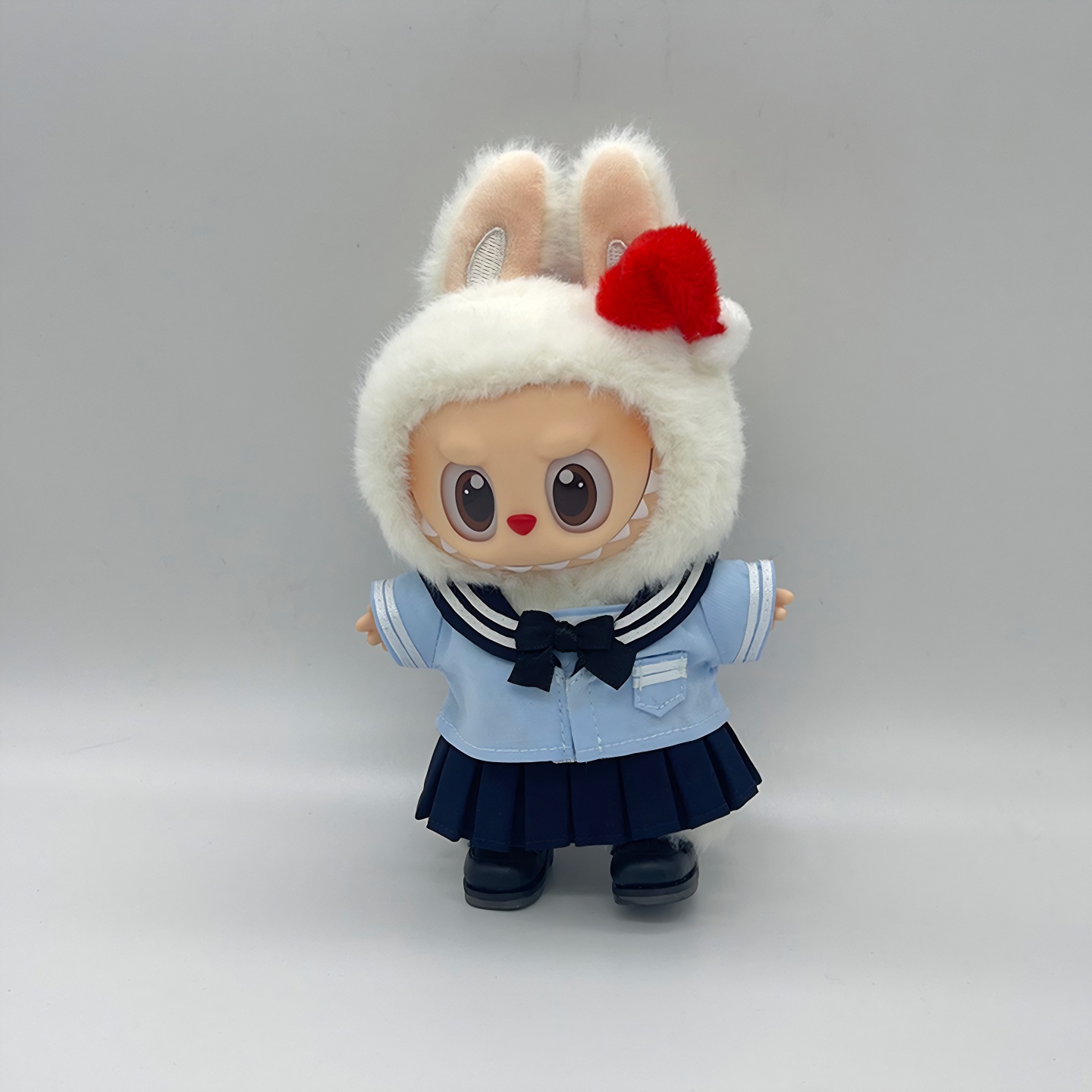 一二代labubu坐坐派对娃衣水手服