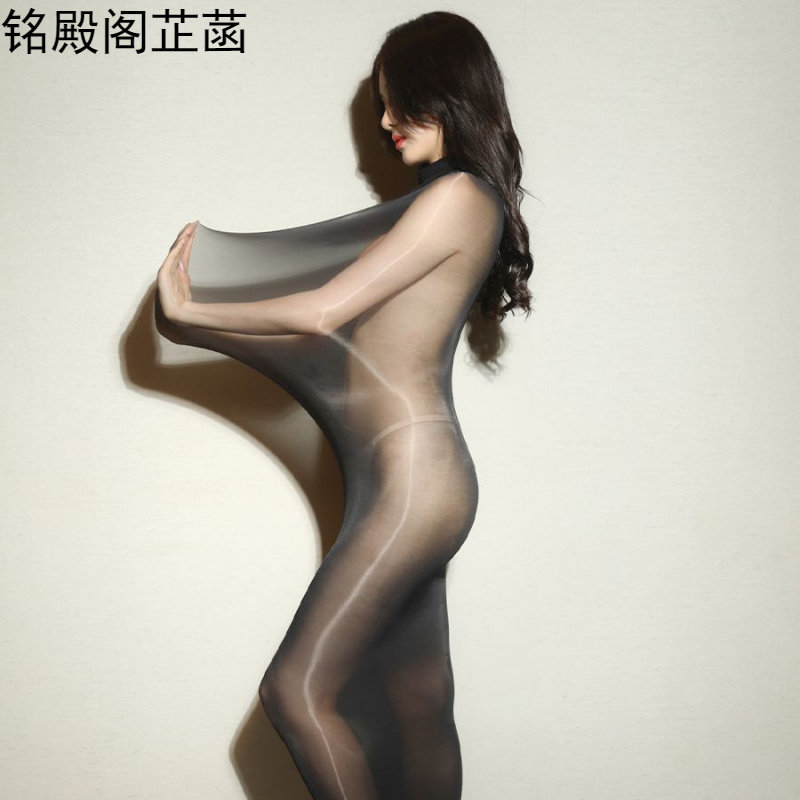 超薄丝袜睡袋全包连身大码无缝塑型连体衣马油光隐形油亮情趣