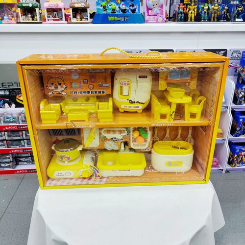 卡式炉洗碗盆厨房套装6688-9A女孩餐具煮饭过家家儿童益智玩具礼