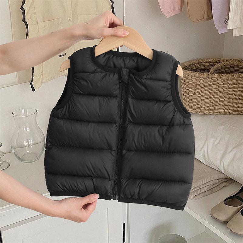 儿童羽绒服马甲秋冬季1一2岁轻薄款3中小童棉衣4男女宝背心内外穿