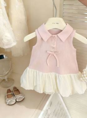 夏季婴儿女宝宝连衣裙背心衣服潮