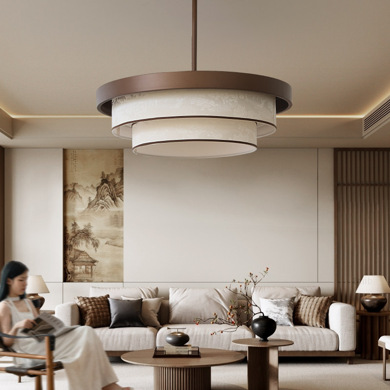 中古风餐厅吊灯复古宋代美学客厅