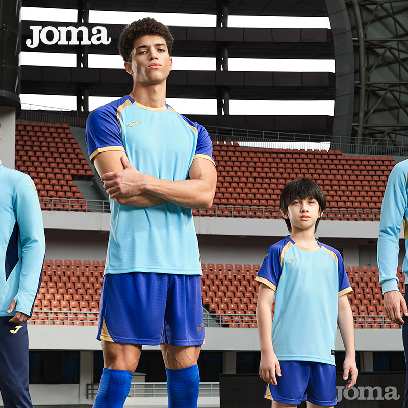 【可定制】Joma新款足球比赛服成人儿童专业比赛训练短袖套装翼刃