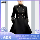 Демисезонное шерстяное пальто, демисезонная куртка, черный шерстяной корсет, в стиле Шанель, яркий броский стиль, коллекция 2023