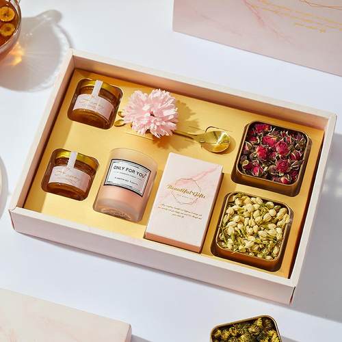 花茶礼盒伴手礼活动送客户员工美业礼盒装养生玫瑰花创意实用礼物
