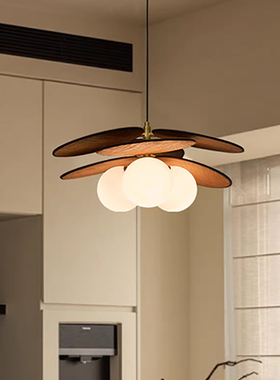 中古风卧室灯法式吊灯藤编2026新款餐厅主卧灯复古高级感中山灯具