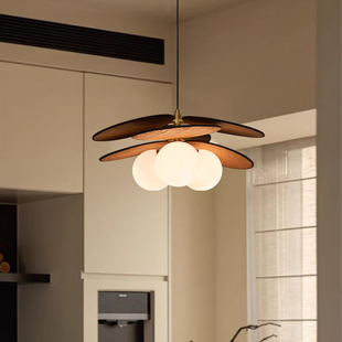 中古风卧室灯法式吊灯藤编2026新款餐厅主卧灯复古高级感中山灯具