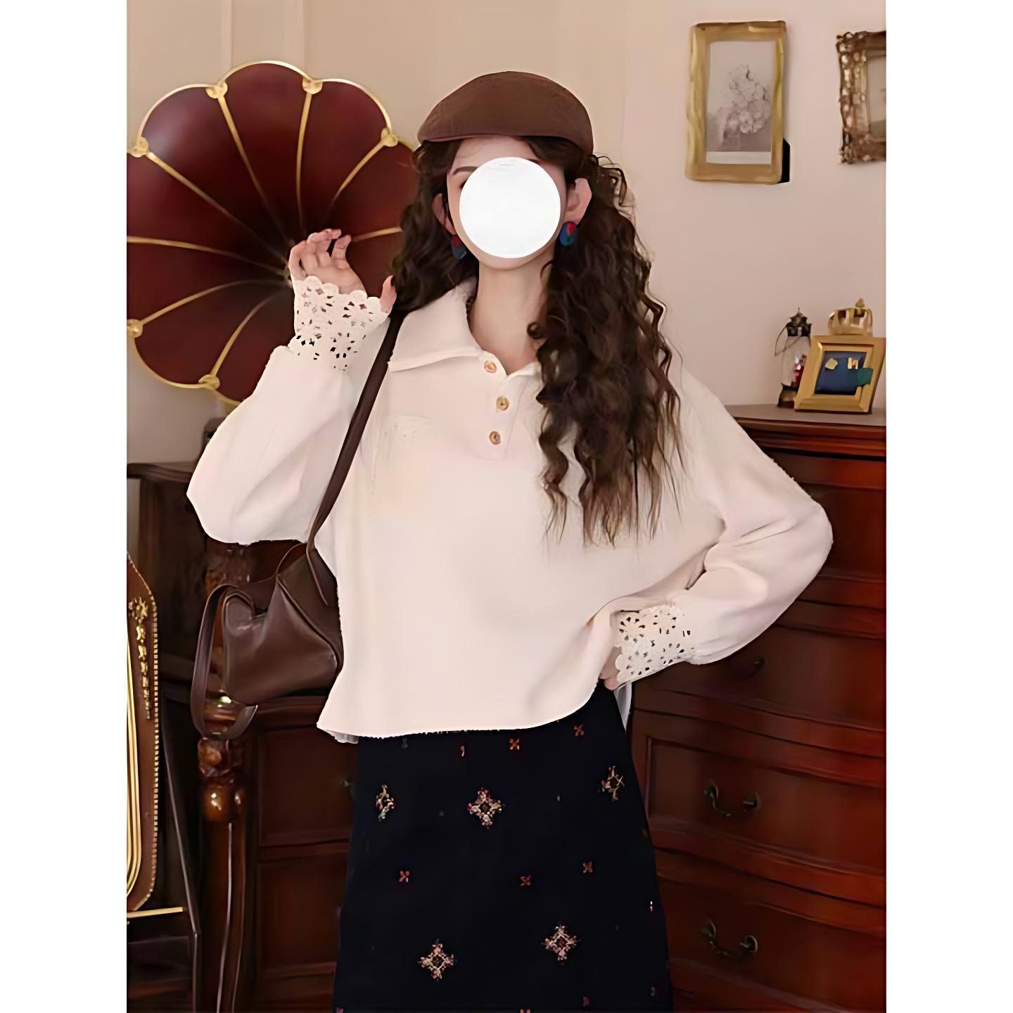 复古港风秋冬厚款休闲百搭衬衫女