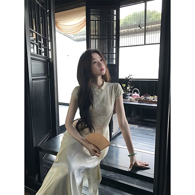 新中式国风改良旗袍长裙女连衣裙
