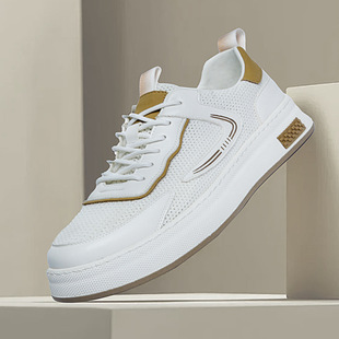 学生夏天不臭脚跑步鞋男休闲运动鞋子防滑青少年男士网面透气板鞋