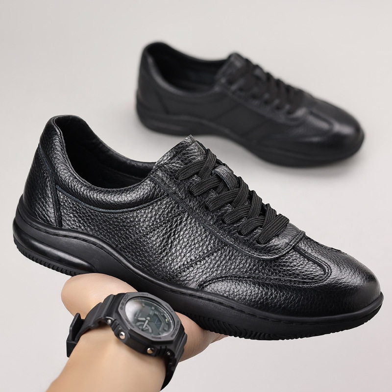 头层牛皮2026春季新款男士休闲皮鞋真皮男款透气皮鞋软面男鞋鞋子