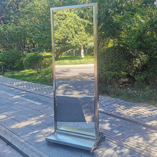 不锈钢仪容仪表正衣镜大厅梳妆镜政务部队警容镜可移动队容镜