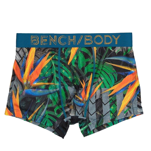 BENCH/BODY奔趣 2023春新品内裤男士印花中腰涤纶平角内裤BXF0150